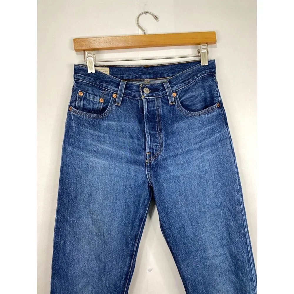 Levi's Size 25x32 501 Straight Leg Jean Market Sixth Street Wash GUC - Picture 5 of 11